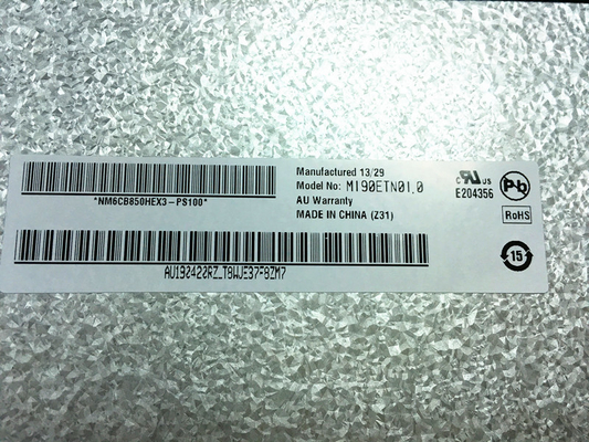 M190ETN01.0 AUO 19.0&quot; 1280 ((RGB) ×1024, 250 cd/m2 Przemysłowy ekran LCD
