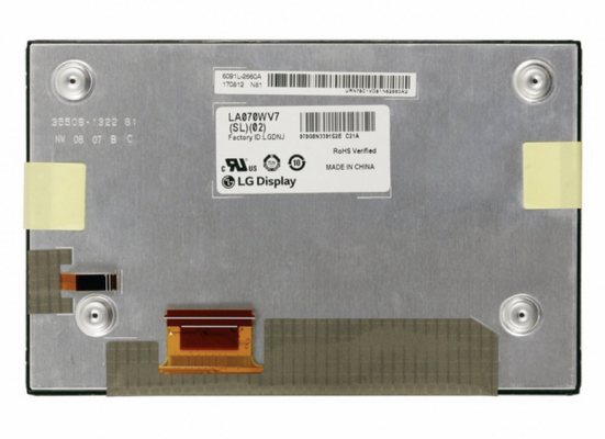 LA070WV7-SL02 LG Display 7&quot; 800 ((RGB) × 480 WVGA 133PPI 1000 cd/m2 INDUSTRIAL LCD Display