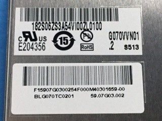 Mat G070VVN01.2 600 cd/m2 7 cali 6/8 bitów Wysokość Jasność Panel LCD
