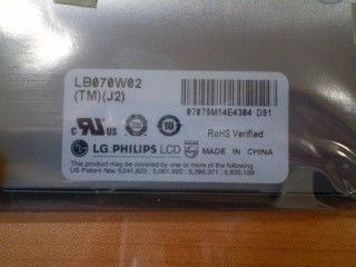 TFT 7,0" LB070W02-TMJ2 220 cd/m2 (typowy) 65/65/45/55 (typowy)