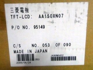 AA150XN07 4 sztuk CCFL TFT LCD 15-calowy przemysłowy wyświetlacz TFT 75/75/50/60 (typ.)