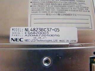 NL4823BC37-05 CCFL Backlight 7.0 INCH 480×234 NEC TFT LCD 157.5 ((H) ×90.5 ((V) mm