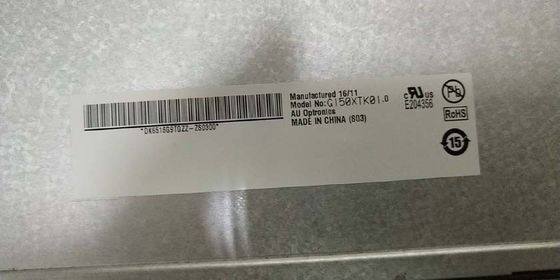 1024×768 XGA 85PPI 390cd/M2 TFT ekran LCD AUO G150XTK01.0