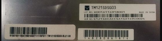 SVGA 82PPI 12,1" 800×600 RGB Tianma TFT LVDS TM121SDSG03 80/80/65/75 (typ.)