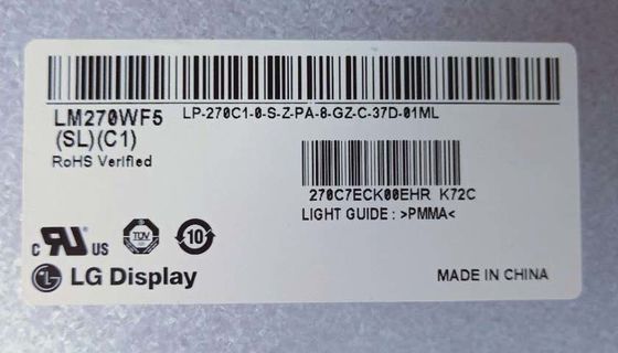 81PPI 27.0" 1920x1080 300cd/m2 kwadratowy panel LCD LM270WF5-SLB1 89/89/89/89 (typ.)