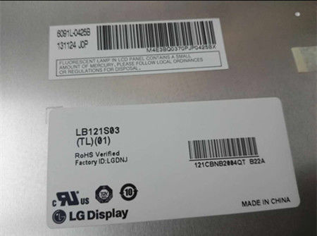 12.1" 800x600 TFT LCD Panel 450cd/m2 LB121S03-TL03 70/70/55/65 (typ.) ((CR≥10)