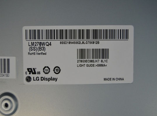 LM270WQ4-SSB3 Wyświetlacz LG 27,0&quot; 2560(RGB)×1440 PRZEMYSŁOWY WYŚWIETLACZ LCD 350 cd/m²
