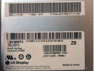 LM230WF3-SLQ5 Wyświetlacz LG 23,0&quot; 1920(RGB)×1080 250 cd/m² PRZEMYSŁOWY WYŚWIETLACZ LCD
