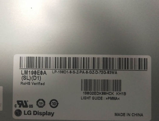 1280×1024 250cd/m2 86PPI WLED Ekran LCD 19,0&quot; LM190E0A-SLD1