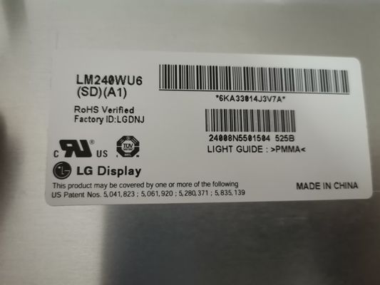 WUXGA 94PPI 320cd/m2 TFT LCD Panel 24,0" LM240WU6-SDA1 89/89/89/89 (typ.)