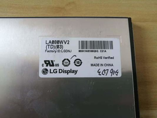 8,0&quot; 800×480 250cd/m2 Panel WLED TFT LCD 116PPI LA080WV2-TD01