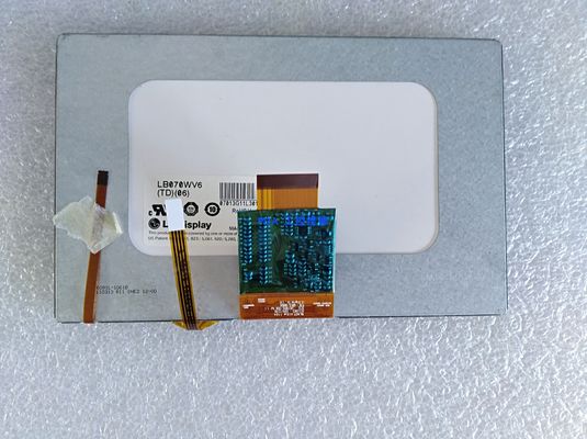 7.0" 800×480 350cd/M2 134PPI kwadratowy ekran Tft LB070WV6-TD08 65/65/50/60 (typ.)