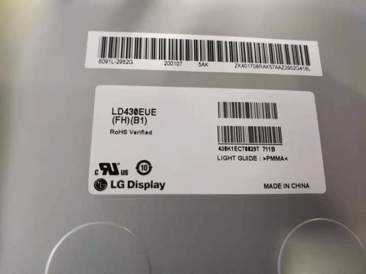 450cd/M2 RGB FHD 51PPI Kwadratowy panel LCD 43&quot; 1920×1080 LD430EUE-FHB1